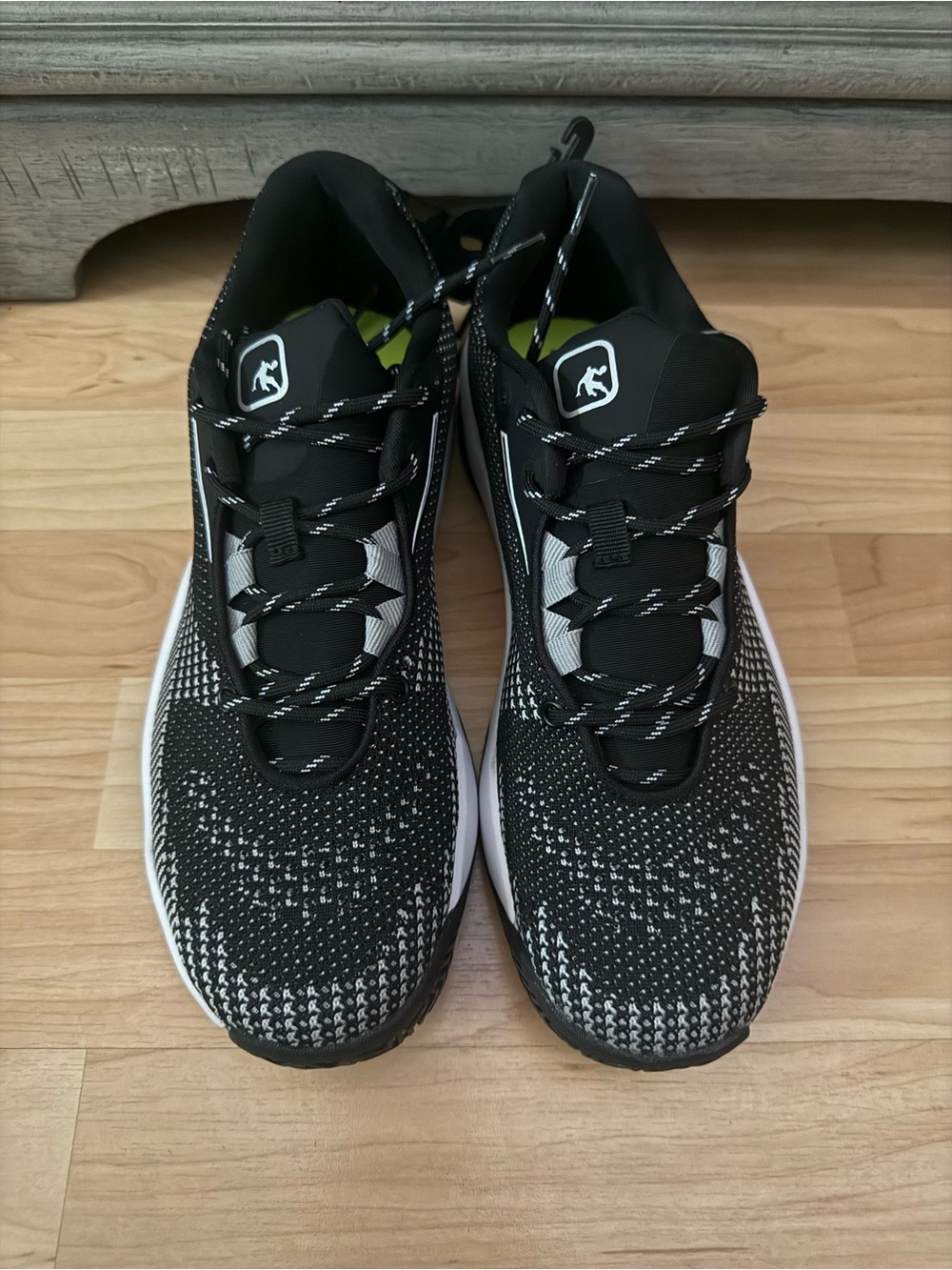 And1 Black & White Knit Training Sneakers